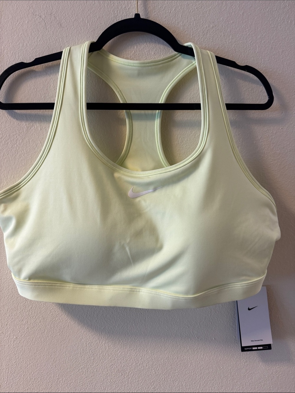 Nike Mint Green Racerback Sports Bra with Swoosh